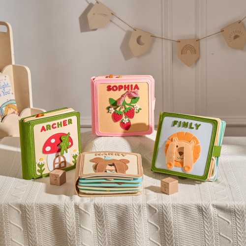 Personalized Baby Easter Gift, Handmade Felt Quiet Book, Custom Montessori Sensory Toy, First Birthday Present, Busy Book, Soft Felt Toy