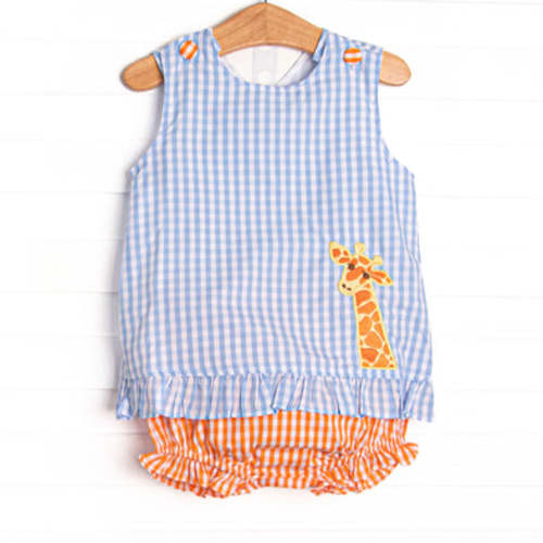 Wildlife Watch Applique Girl Diaper Set, Blue – Stitchy Fish