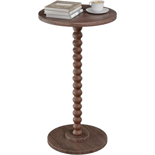 Tohiasen Round Side Table, Small End Table for Small Space, Easy Assembly
