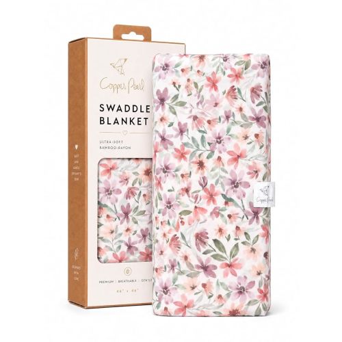 Copper Pearl Swaddle Blankets for Newborns | Soft Stretchy Receiving Blankets for Boys and Girls | Large 46 x 46 Inch Baby Blankets | Lightweight and Breathable Swaddles | Natalie