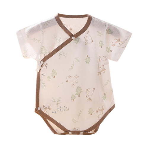 THDHVS Newborn Casual Outfits,Summer Onesies Jumpsuit for Newborn ,Baby Short Sleeve Bag Fart Clothes Summer Thin Cotton Belly Protection Summer Newborn Clothes White 0-3 Months