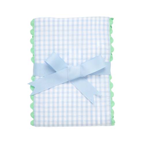 Big Check Fancy Fabric Burp