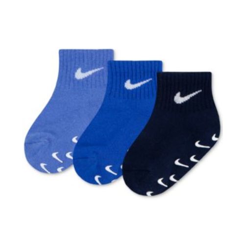 Baby and Toddler Logo Gripper Ankle Socks, 3 Pack