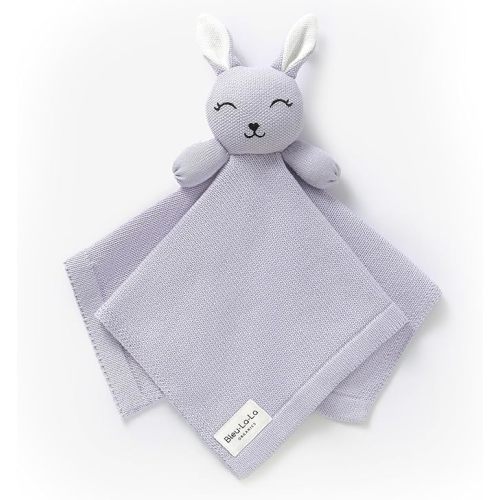 Organic Plush Lovey Security Blanket – Ultra-Soft Comfort Blanket for Newborns & Toddlers, Plush Snuggle Toy for Soothing, Perfect for Boys & Girls (Easter Bunny - Lavender)
