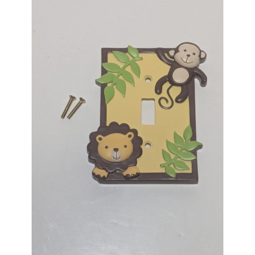 Baby Nursery Jungle Animal Decorative Light Switch Wall Plate Monkey Lion