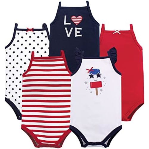 Hudson Baby Unisex Baby Cotton Sleeveless Bodysuits