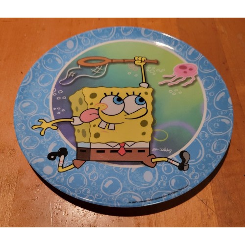 Zak Designs Spongebob Squarepants Jellyfish Melamine Children's Plate 8” Vintage