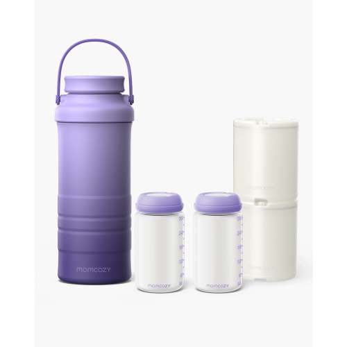 Momcozy 22oz Portable Milk Cooler - 24H Ice-Free Dual Bottle Cooler