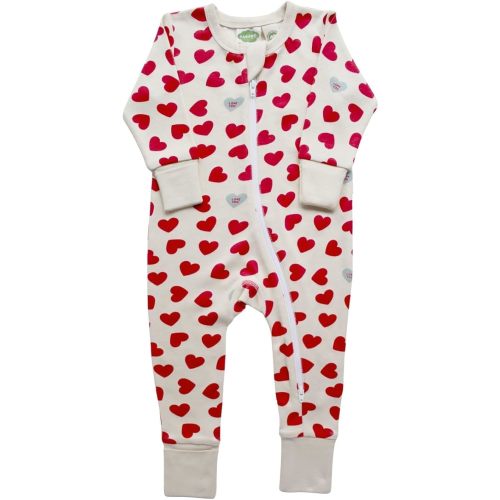 PARADE Organic Holiday Print '2-Way' Zip Romper