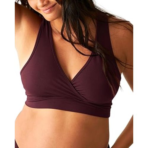 Kindred Bravely French Terry Nursing Bra for Breastfeeding and Sleep, Racerback Crossover, Soft and Stretchy Maternity Bra