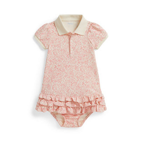 Baby Girls' Short-Sleeve Polo Dress and Bloomer, 2-Piece Set