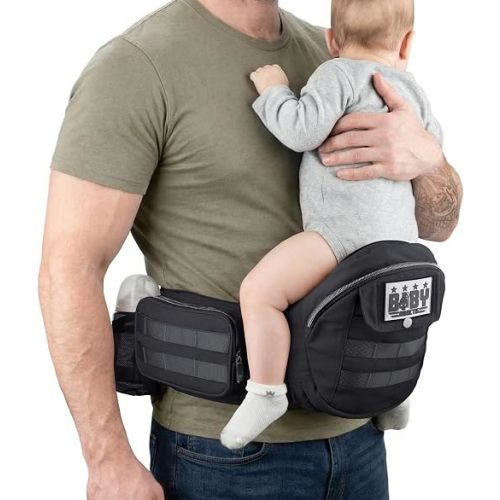 Dinictis Baby Hip Carrier for Infant & Toddler (Up to 45 lbs), Black