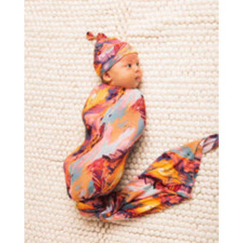 Saddle Up Sunset Swaddle & Beanie Set