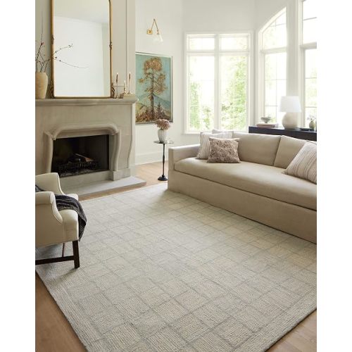 Loloi Chris Loves Julia Francis Collection FRA-03 Silver/Sky 5'-0" x 7'-6" Area Rug
