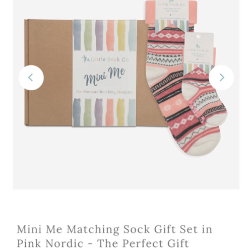 Mini Me Matching Sock Gift Set in Pink Nordic - The Perfect Gift – The Little Sock Company