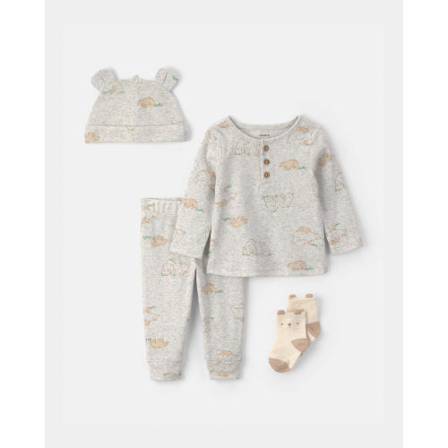 Baby 4-Piece Bear Layering Set - Grey