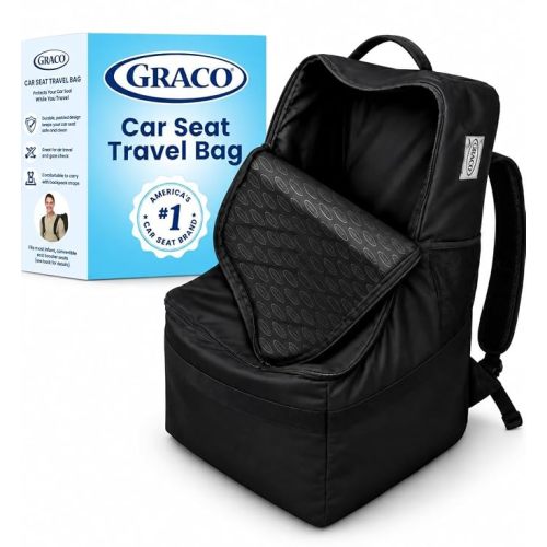 Graco Car Seat Travel Bag, Padded Water Resistant Backpack for Air Travel