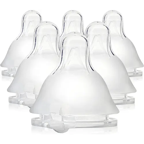 Evenflo Balance Plus Standard Neck Nipples for use with Evenflo Balance Plus Standard Neck Bottles, Fast Flow for 8 Months and up, 6-Pack