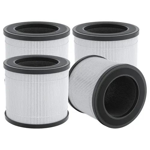 FULMINARE 4Pack PU-P05 Air Purifier Replacement Quiet Air Cleaner Filtering Out 99.97% 0.01 Microns, Smoke, Particle