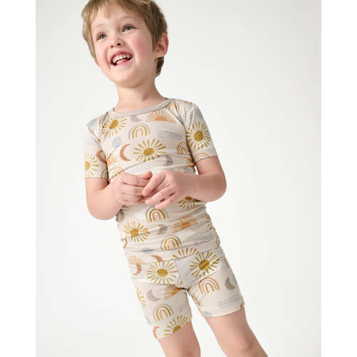 Desert Sunrise Two-Piece Short Sleeve & Shorts Pajama Set