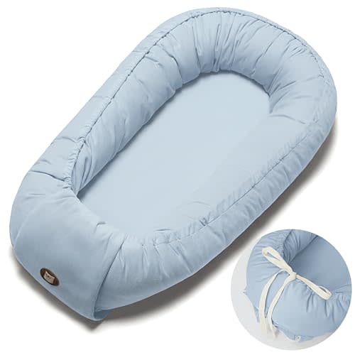 Infant Support Cushion, Adjustable Baby Support Pad for Newborn, Breathable & Soft Infant Cushion,Tummy Time Mat for Home and Travel,Baby Girls & Boys Babies Stuff, Baby Shower Gifts, Blue