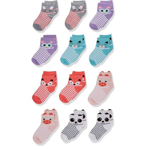 Cherokee baby-girls 12 Pack Shorty Ankle Socks