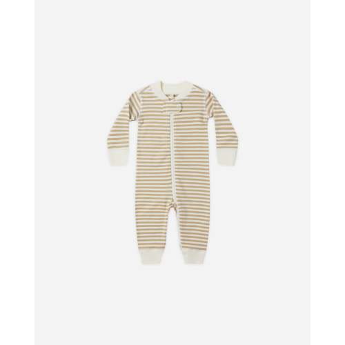 Zip Long Sleeve Sleeper || Gold Stripe – Quincy Mae