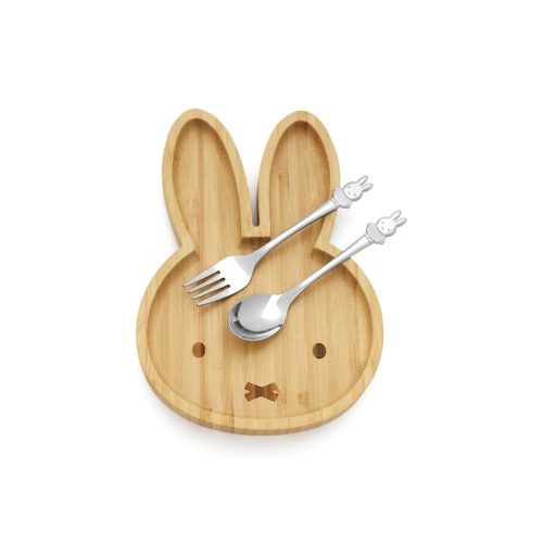 miffy bamboo plate with children's cutlery | only at miffytown