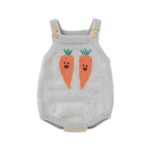 Baby Knitting Carrot Romper (0-6M)