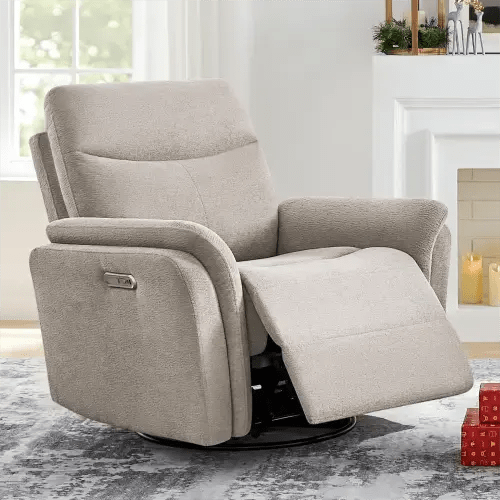 Red Barrel Studio® 37" Upholstered 3 In 1 Swivel Glider Power Recliner & Reviews | Wayfair