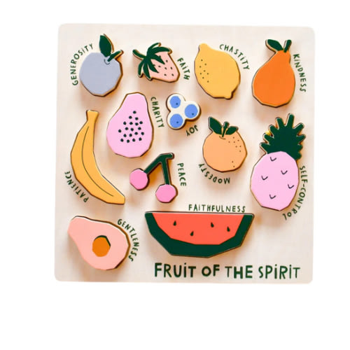 Catholic Fruit Of The Spirit Wooden Puzzle