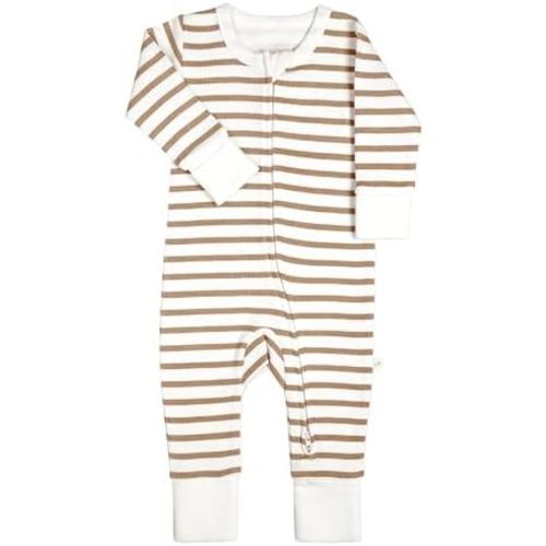 MakeMake Organics GOTS Certified Organic Baby Clothes 2-Way zip romper Footie Infant Gender Neutral Baby Boy Girls