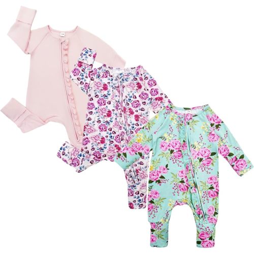 Bow Dream Baby Girl Clothing Footies Bamboo Rayon Baby Girl Clothes Baby Romper Jumpsuit Newborn-24 Months