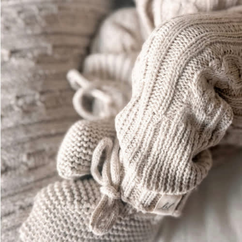 Luna + Luca Organic Booties - Natural