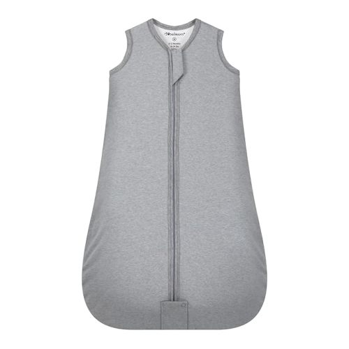 Mosebears Sleep Sack Baby Winter Wearable Blanket with 2-Way Zipper,2.5 TOG Cotton Sleep Sack Unisex (Grey, 0-6 Months)