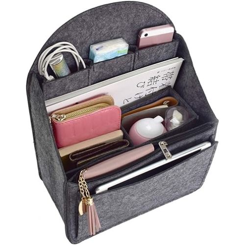 Diaper Bag Organizer Insert for Rucksack Handbag Shoulder Bag, Dark Gray, Large