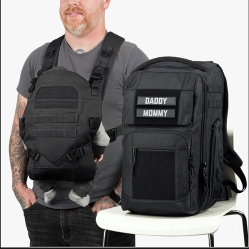 Everyday Diaper Backpack + Baby Carrier Bundle by Tactical Baby Gear