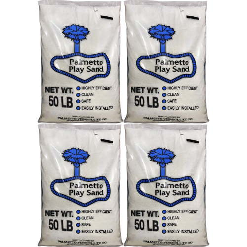 Palmetto Natural Play Sand for Sand Box & Play Areas, 50 Pounds, Creme (4 Pack)