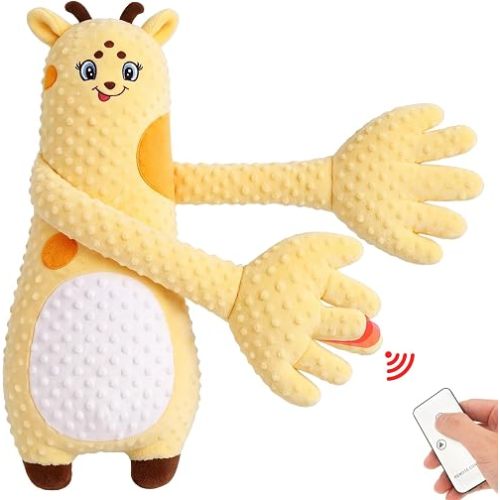 LiKiLiKi Yellow Giraffe Interactive Plush Toy, Soft Stuffed Animal with with Remote Control, Cute Plush Doll for Toddlers and Kids