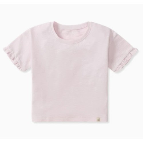 Drop Shoulder Ruffle T-Shirt