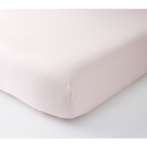 Oxford Stripe Organic Crib Fitted Sheet | Pottery Barn Kids
