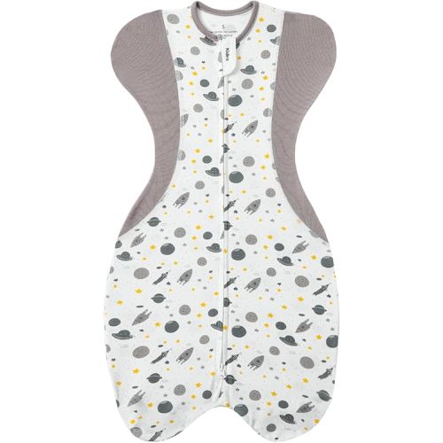 KIDIRA Swaddle for Newborns, Baby Swaddles 0-3 Months 5-13lb, Arms Up Swaddle 0-3 Months Newborn with Moisture-Wicking Fabric, Promotes Healthy Hip Development, 2-Way Zipper, 1Pack(Spaceships)
