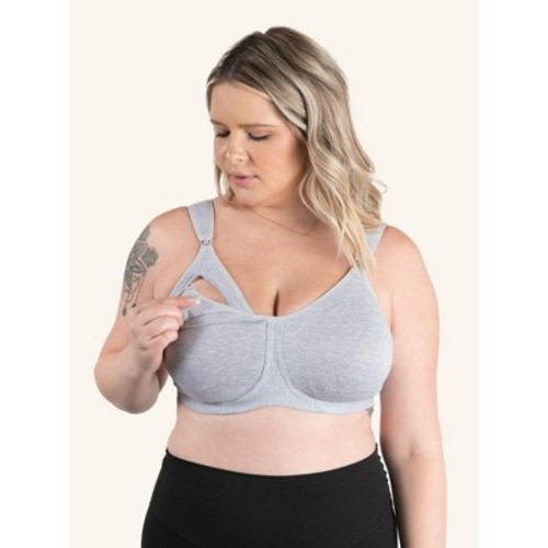 Leading Lady Women's The Vivien - Wireless Nursing Sports Bra  Heather Grey 38DD