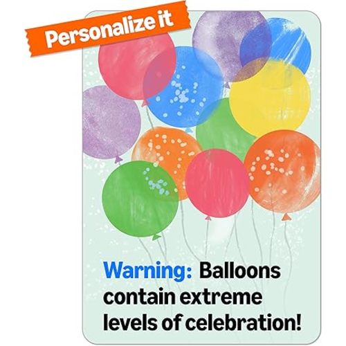 Amazon Custom eGreetings - Bright Balloons - Customize Your Design, Personalize Your Text, Upload Photo/Logo (Digital Delivery) - Celebration