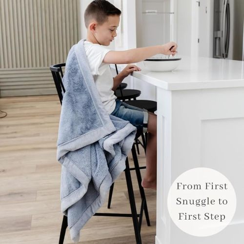 Saranoni Receiving Blankets for Babies Super Soft Boutique Quality Lush Luxury Baby Blanket (Storm Cloud, Receiving Blanket 40" x 30") | Soft receiving blanket designed with cozy fabric and a versatile size for cuddles, swaddling, and daily comfort.