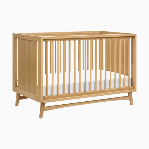 babyletto Peggy 3-in-1 Convertible Crib with Toddler Bed Conversion Kit - Honey