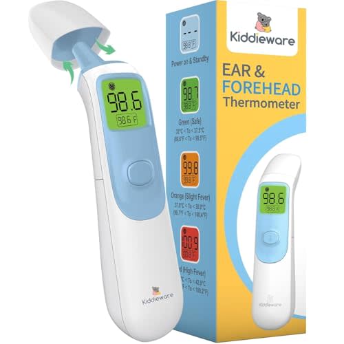 Ear and Forehead Baby Thermometer for Infants to Adults Termometro Digital Baby Stuff Instant Read Ear Thermometer for Kids or Touchless Forehead Thermometer
