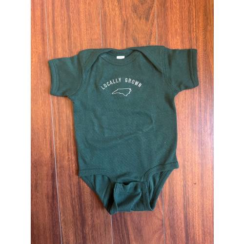 Locally Grown Embroidered North Carolina onesie | minimalist, onesie, newborn, kid, clothing, jumper, gift,