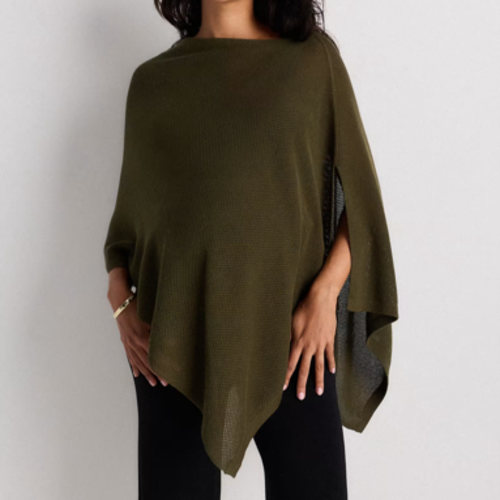 Lightweight Cotton Cashmere Nursing Shawl in Olive