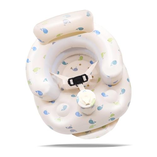 Upgraded AirSwim Inflatable Baby Seat for Babies 3 Months and Up, Inflatable Baby Chair with 3-Point Harness, Summer Toddler Chair for Sitting Up, Portable Infant Floor Sofa, Whale